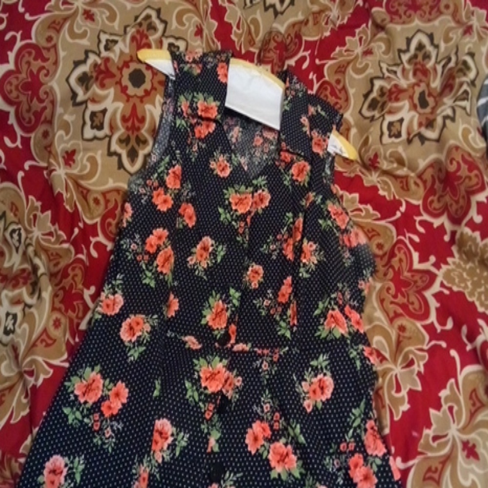 Button Down Rose Dress